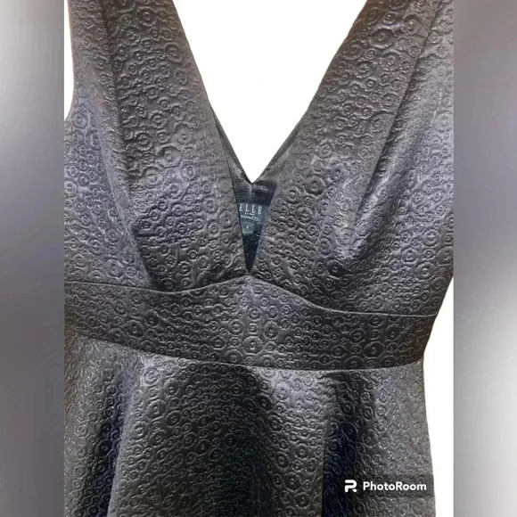 Elle rw&co ladies black dress size 2 business casual formal elegant dressy hi lo - Picture 2 of 5